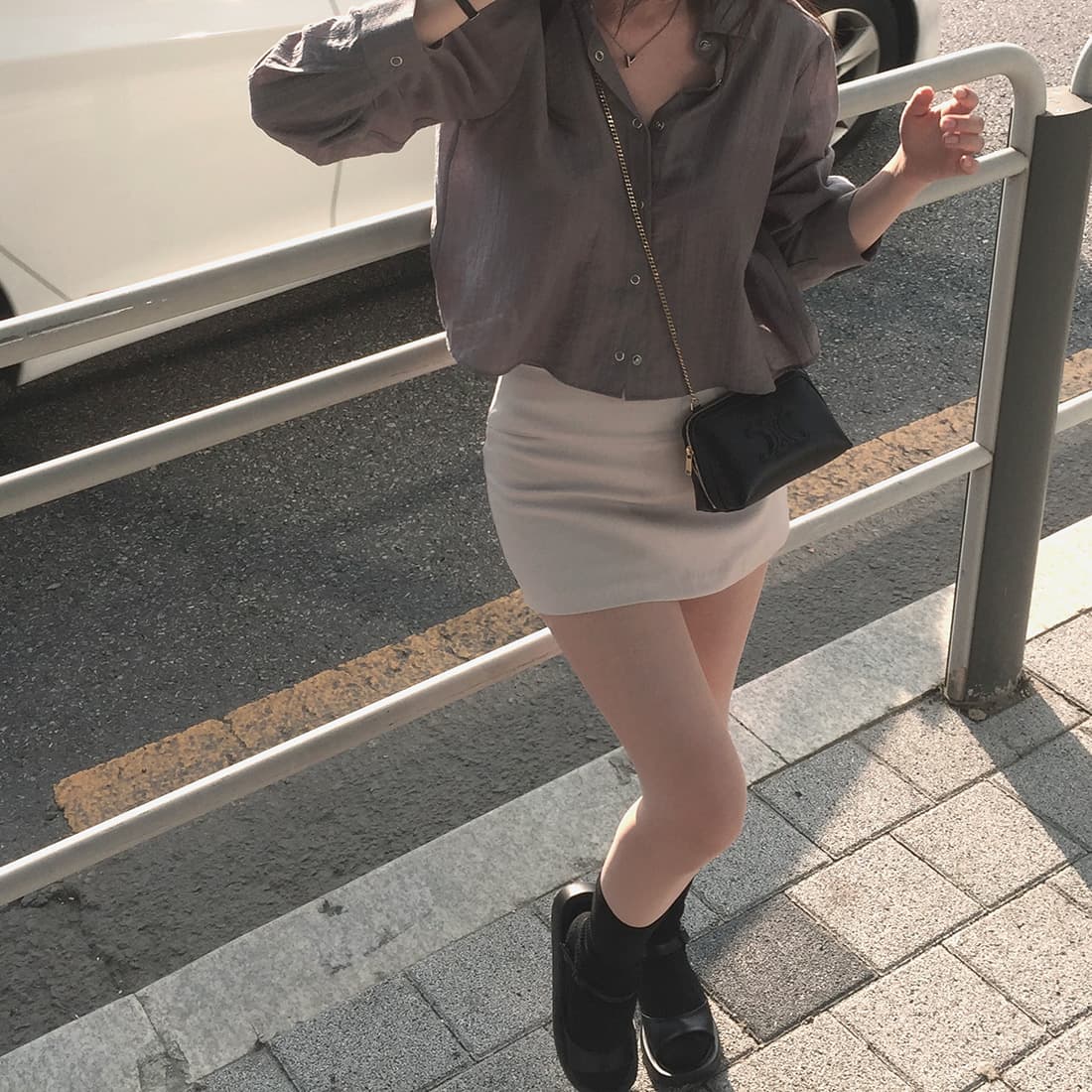 있음 선적 사이즈 업데이트 한국 chic 여름 새로운 한 부서 얇은 스타일 다용도 품격 긴팔 셔츠 상세 이미지 9