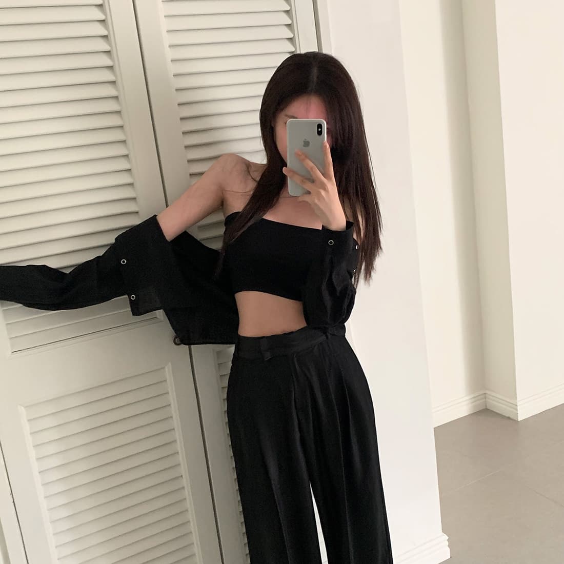 있음 선적 사이즈 업데이트 한국 chic 여름 새로운 한 부서 얇은 스타일 다용도 품격 긴팔 셔츠 상세 이미지 77