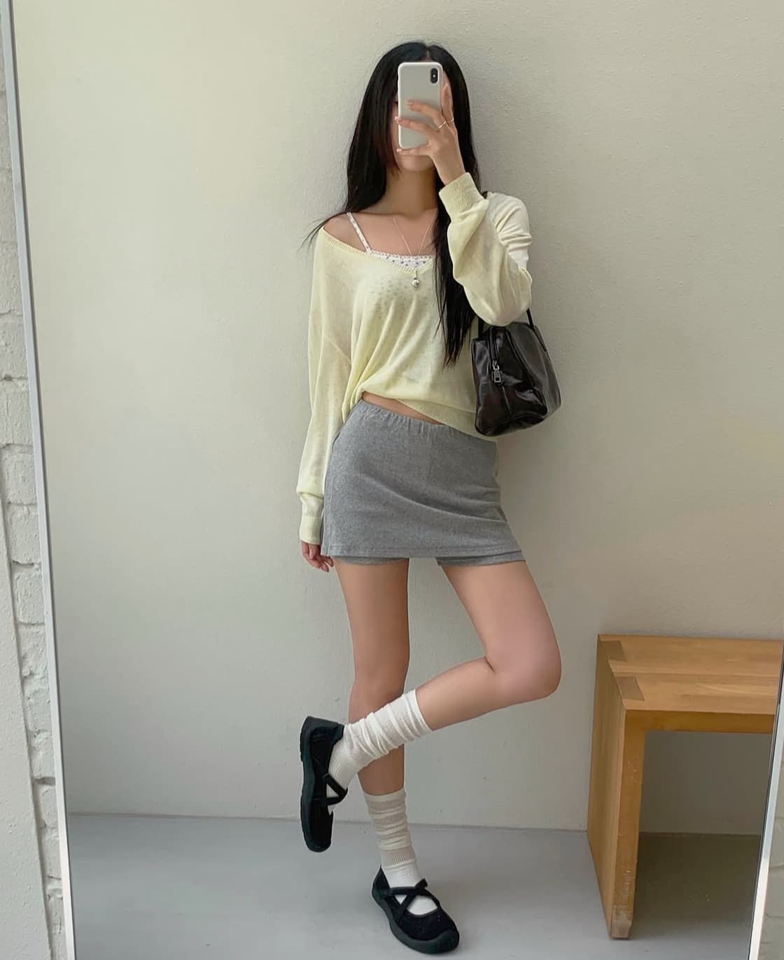 있음 선적 사이즈 업데이트 한국 chic 이른 가을 새로운 ins 마이크로 ~을 통해 얇은 스타일 V넥 자외선 차단 긴팔 니트 스웨터 상세 이미지 2