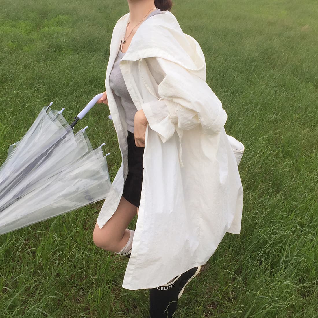 한국 chic 새로운 ins 고급 센스 얇은 스타일 빅 보드 종류 느긋한 후드 재킷 재킷 상세 이미지 8