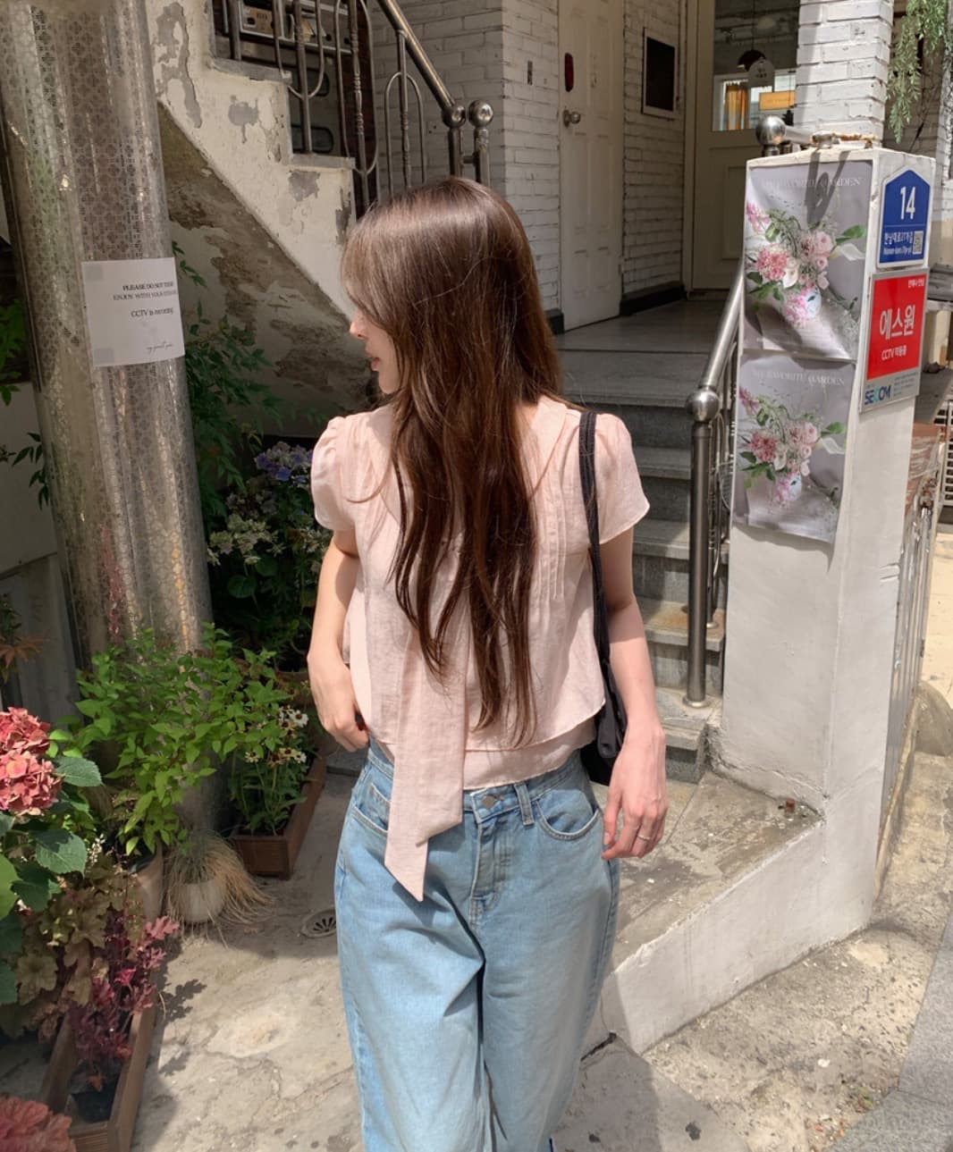 한국 chic 여름 새로운 ins 리본 품격 다용도 반팔 셔츠 상세 이미지 33