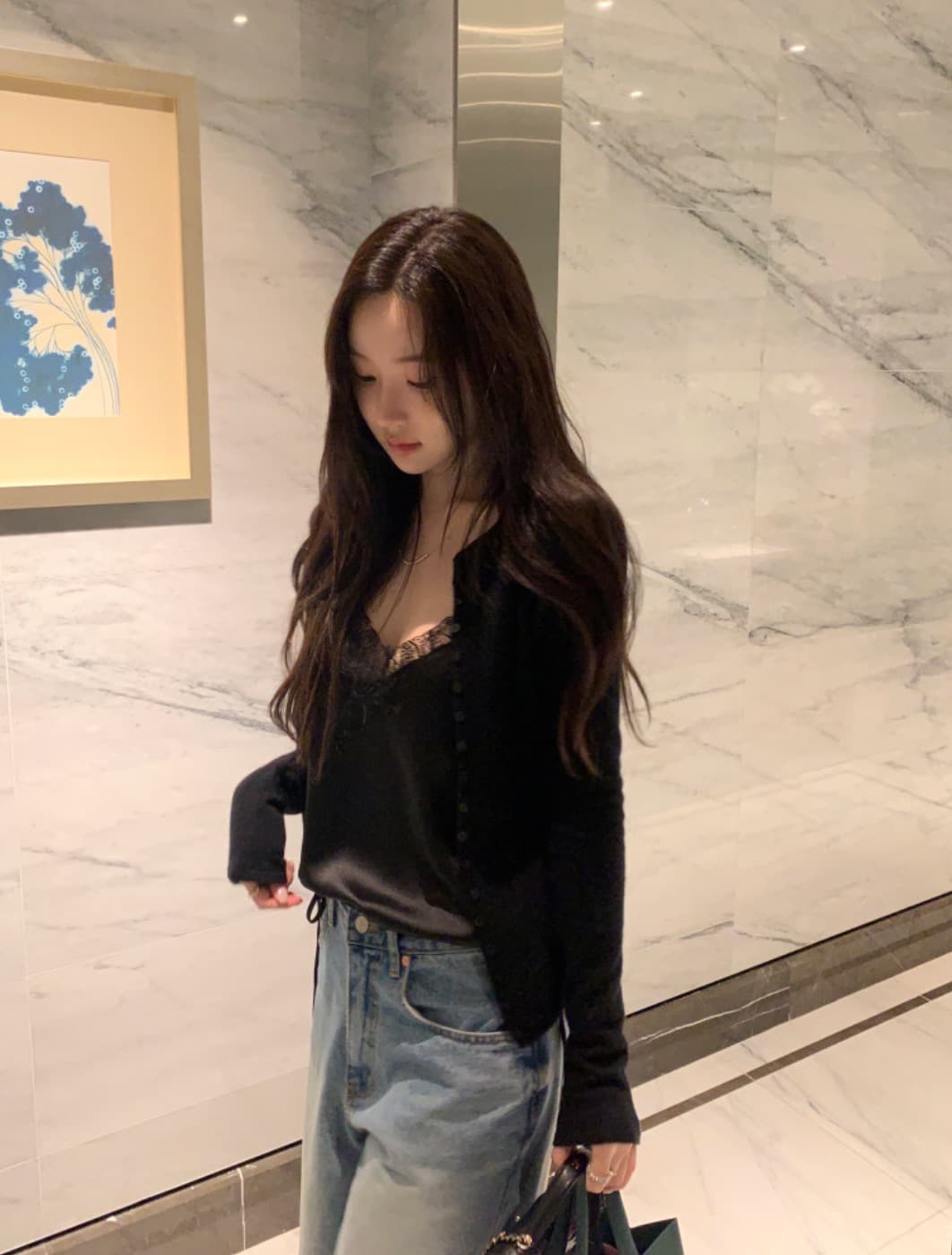 있음 선적 사이즈 업데이트 한국 chic 봄 여름 새로운 섹시함 레이스 조각 펌프 로프 캐미솔 상세 이미지 40
