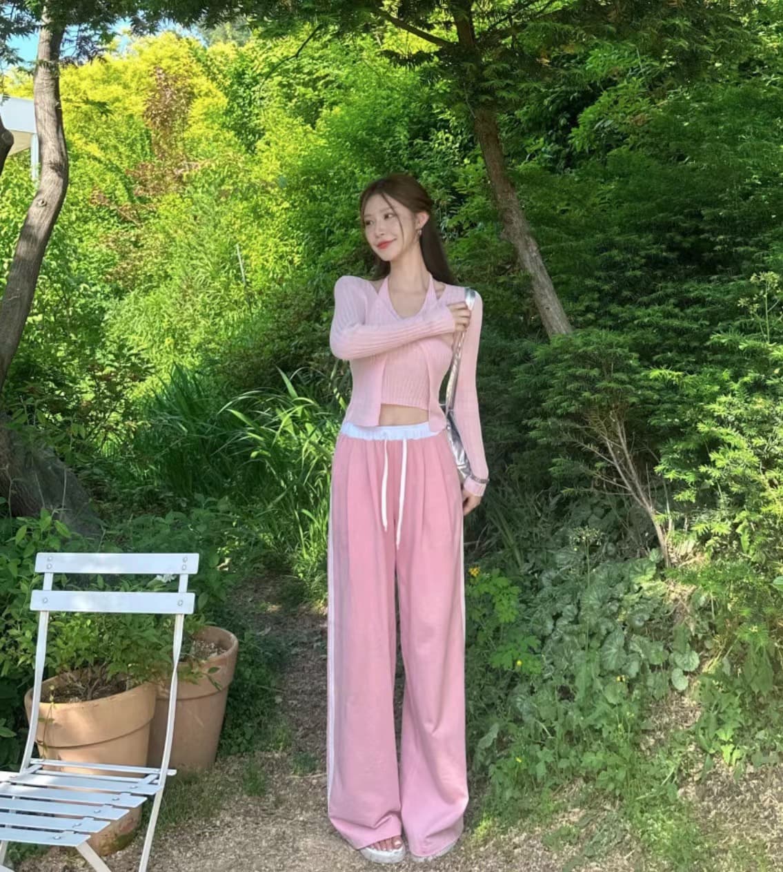 있음 선적 사이즈 업데이트 한국 chic 새로운 V 칼라 행침 목 조끼 니트 오픈 가디건 페이크 레이어드 수리 상세 이미지 6