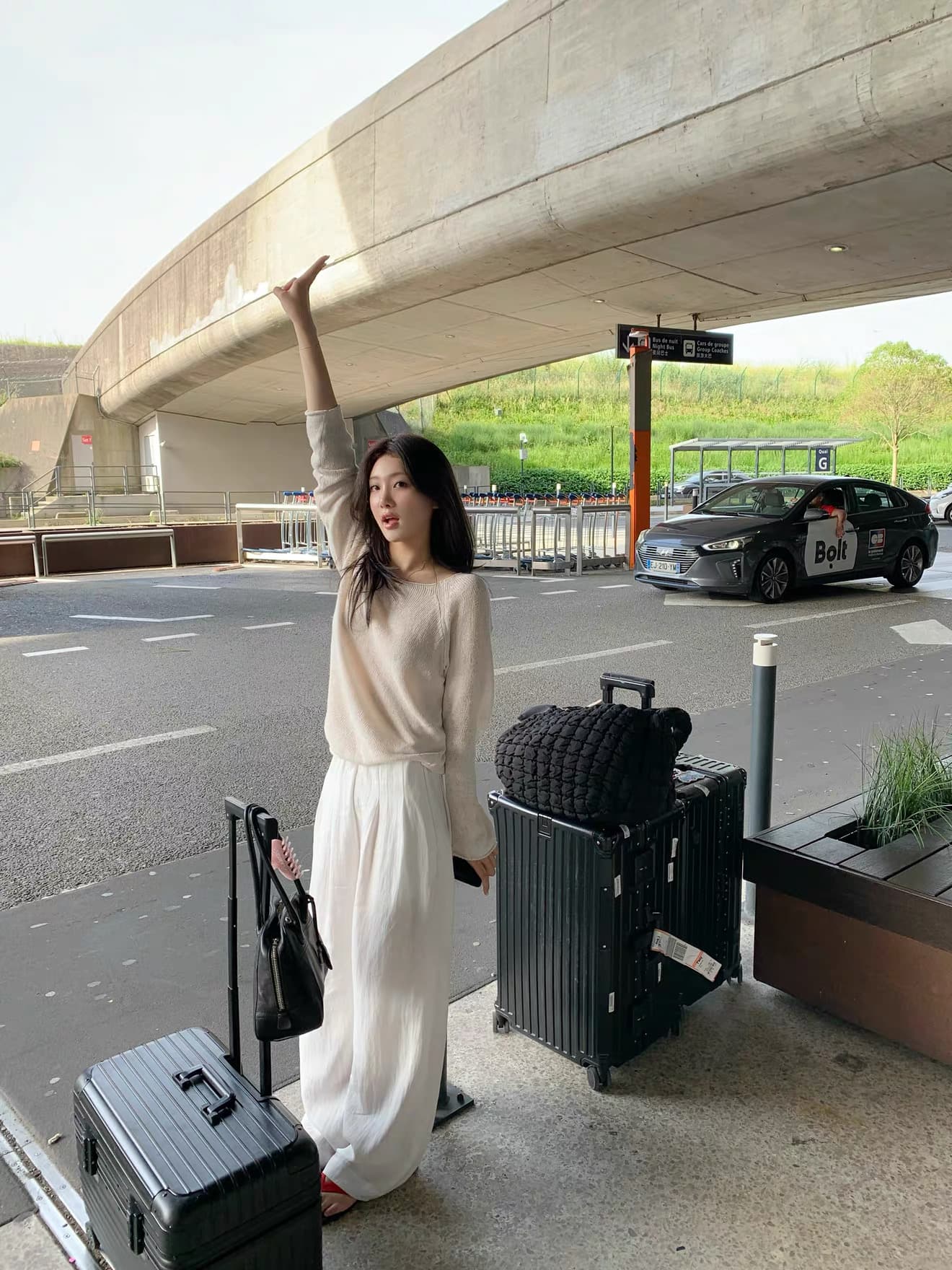 있음 선적 한국 chic 이른 가을 새로운 ins 고급 센스 미니멀리즘 느슨함 긴팔 니트 스웨터 상세 이미지 29