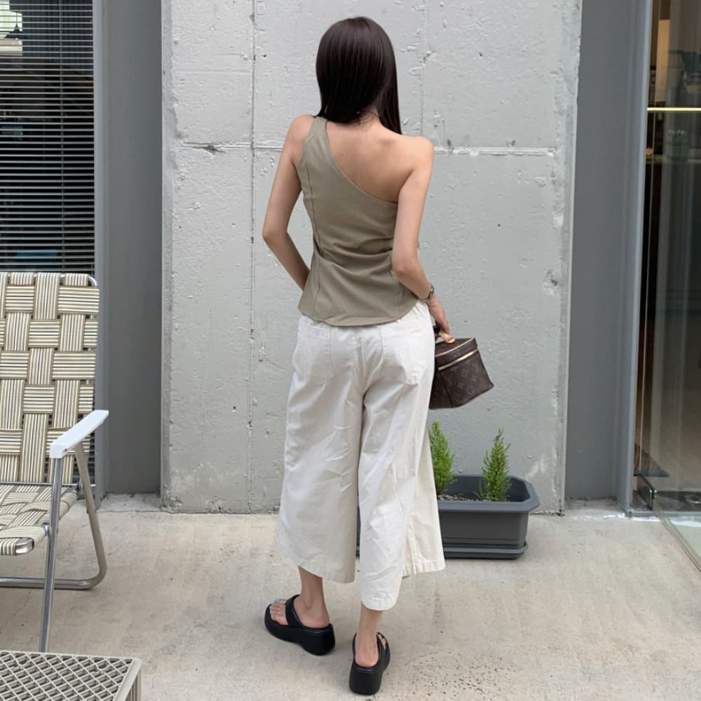 한국 chic 여름 새로운 ins 품격 디자인 센스 숄더백 짧은 조끼 이미지 4