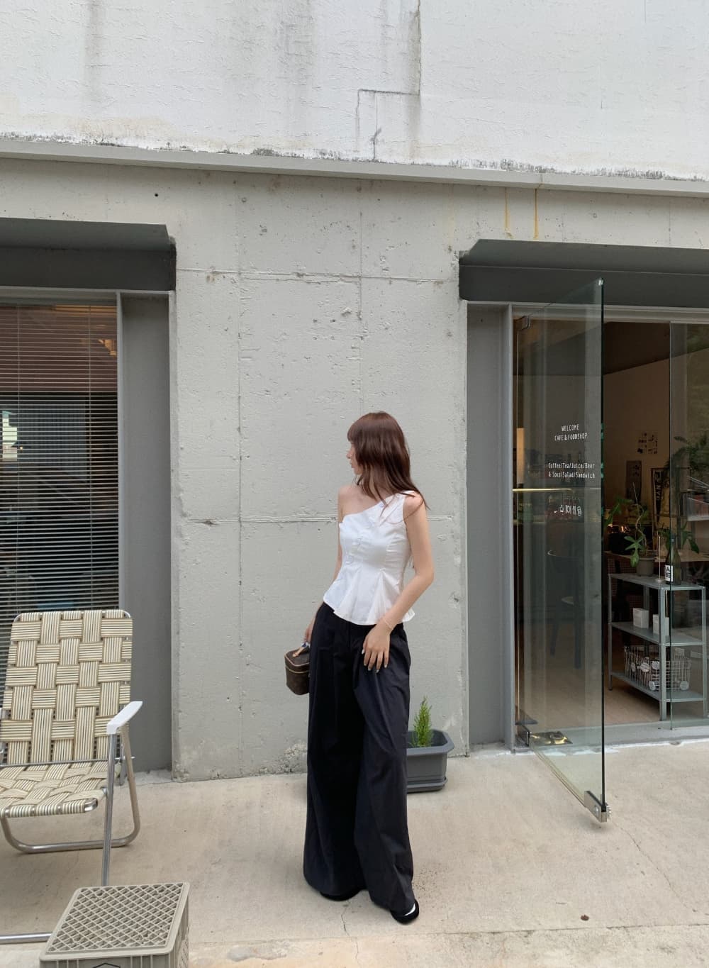 한국 chic 여름 새로운 ins 품격 디자인 센스 숄더백 짧은 조끼 상세 이미지 3