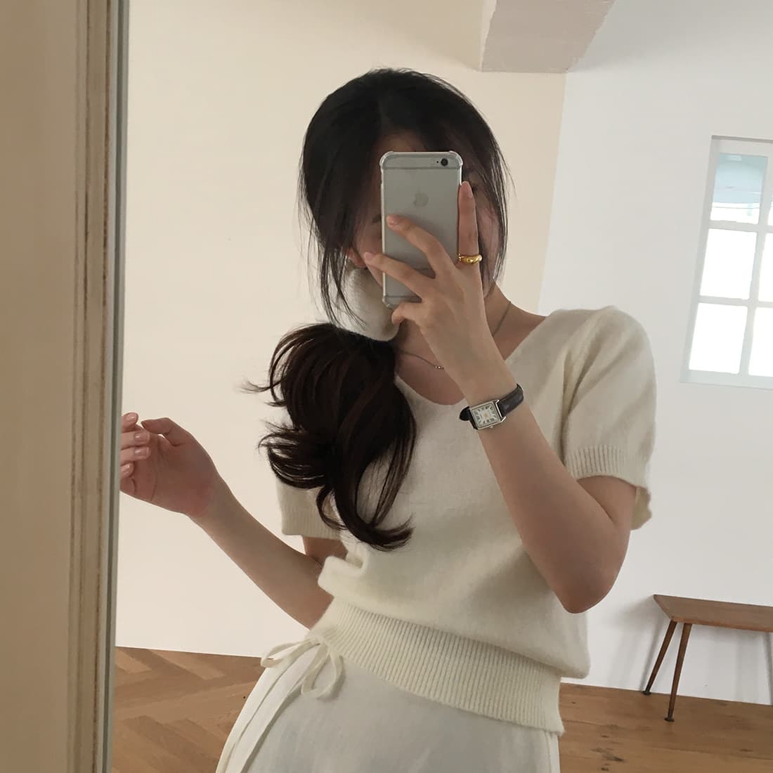 있음 선적 사이즈 업데이트 한국 chic 여름 새로운 프랑스식 달콤함 연령 감소 레이스업 다용도 반신 스커트 상세 이미지 20