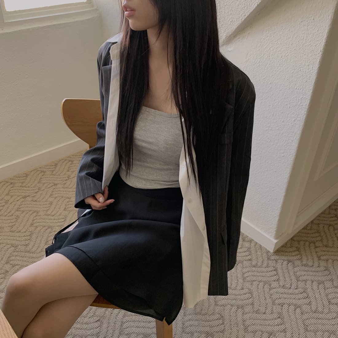 있음 선적 사이즈 업데이트 한국 chic 여름 새로운 프랑스식 달콤함 연령 감소 레이스업 다용도 반신 스커트 상세 이미지 68