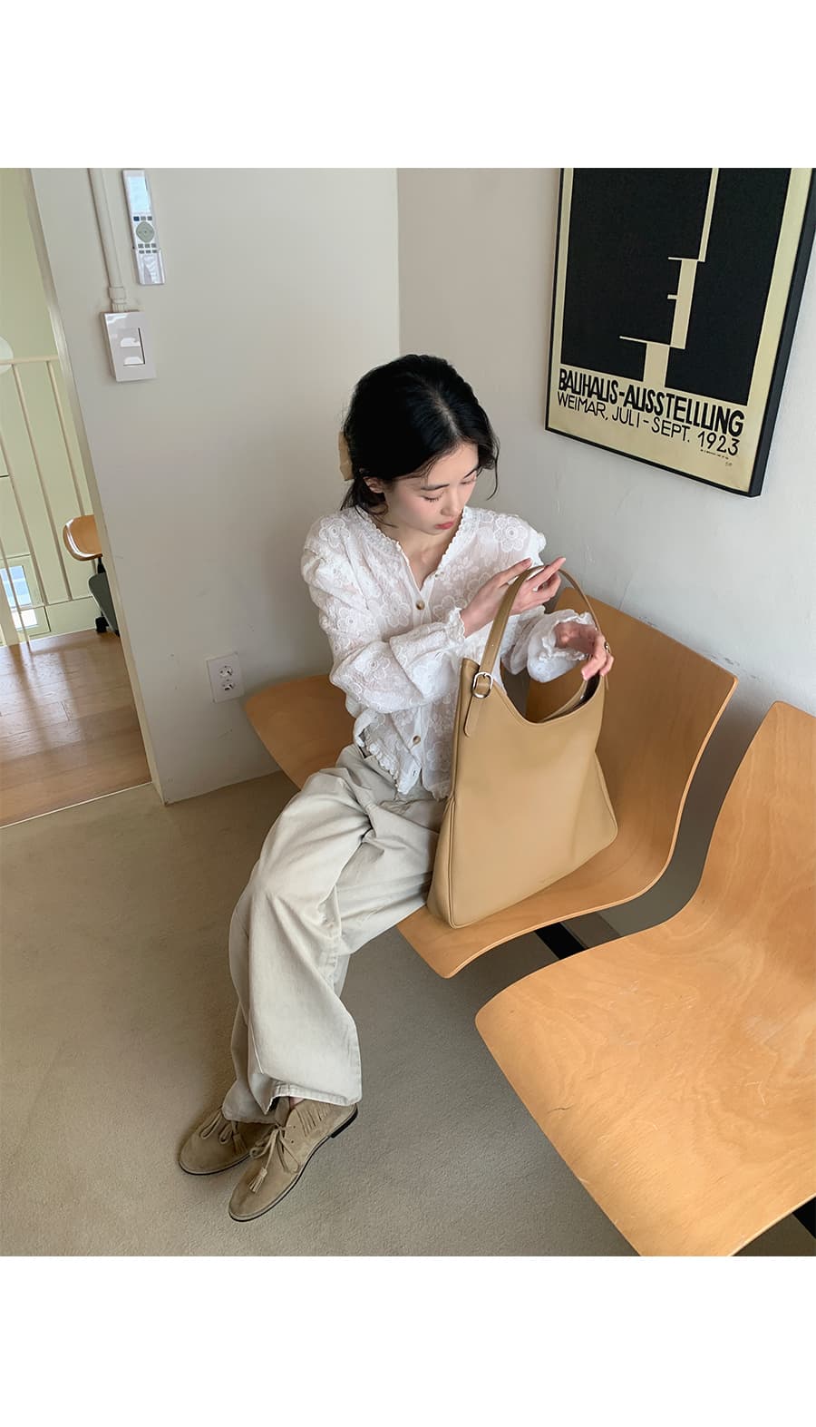 있음 선적 사이즈 업데이트 한국 chic 여름 새로운 프랑스식 레이스 라운드 넥 자수 꽃 문예 바람 셔츠 상세 이미지 31