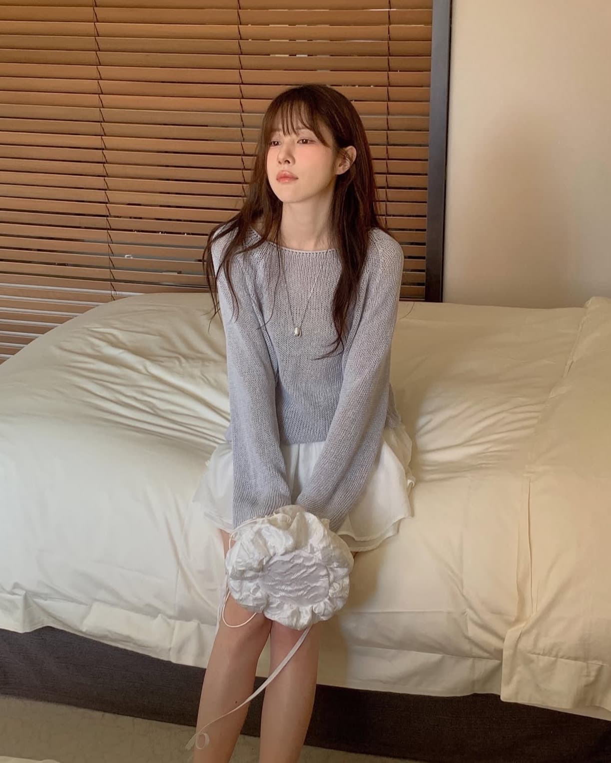 한국 chic 이른 가을 새로운 ins 고급 센스 미니멀리즘 느슨함 긴팔 니트 스웨터 상세 이미지 11