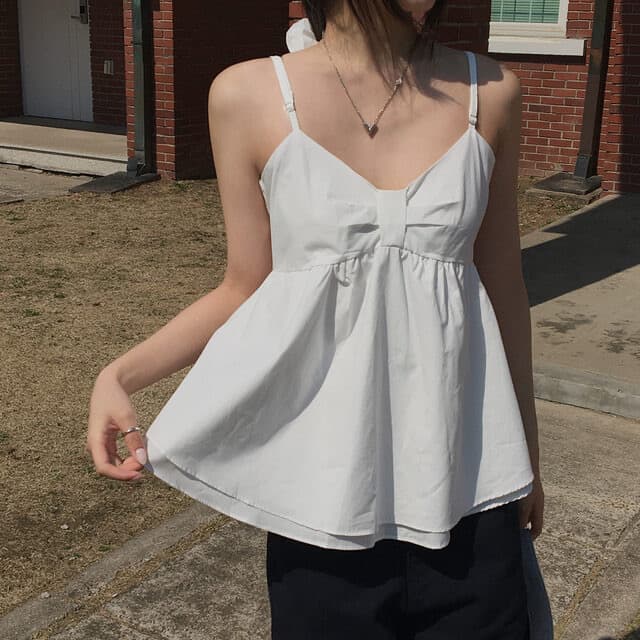 있음 선적 사이즈 업데이트 한국 chic 여름 새로운 이중층 치마 스타일 조끼 슬립 맨위 머리카락 올가미 로드 중 이미지 2