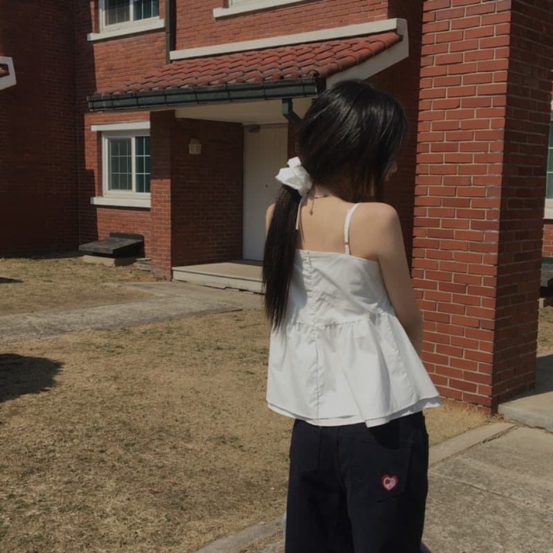 있음 선적 사이즈 업데이트 한국 chic 여름 새로운 이중층 치마 스타일 조끼 슬립 맨위 머리카락 올가미 로드 중 이미지 5