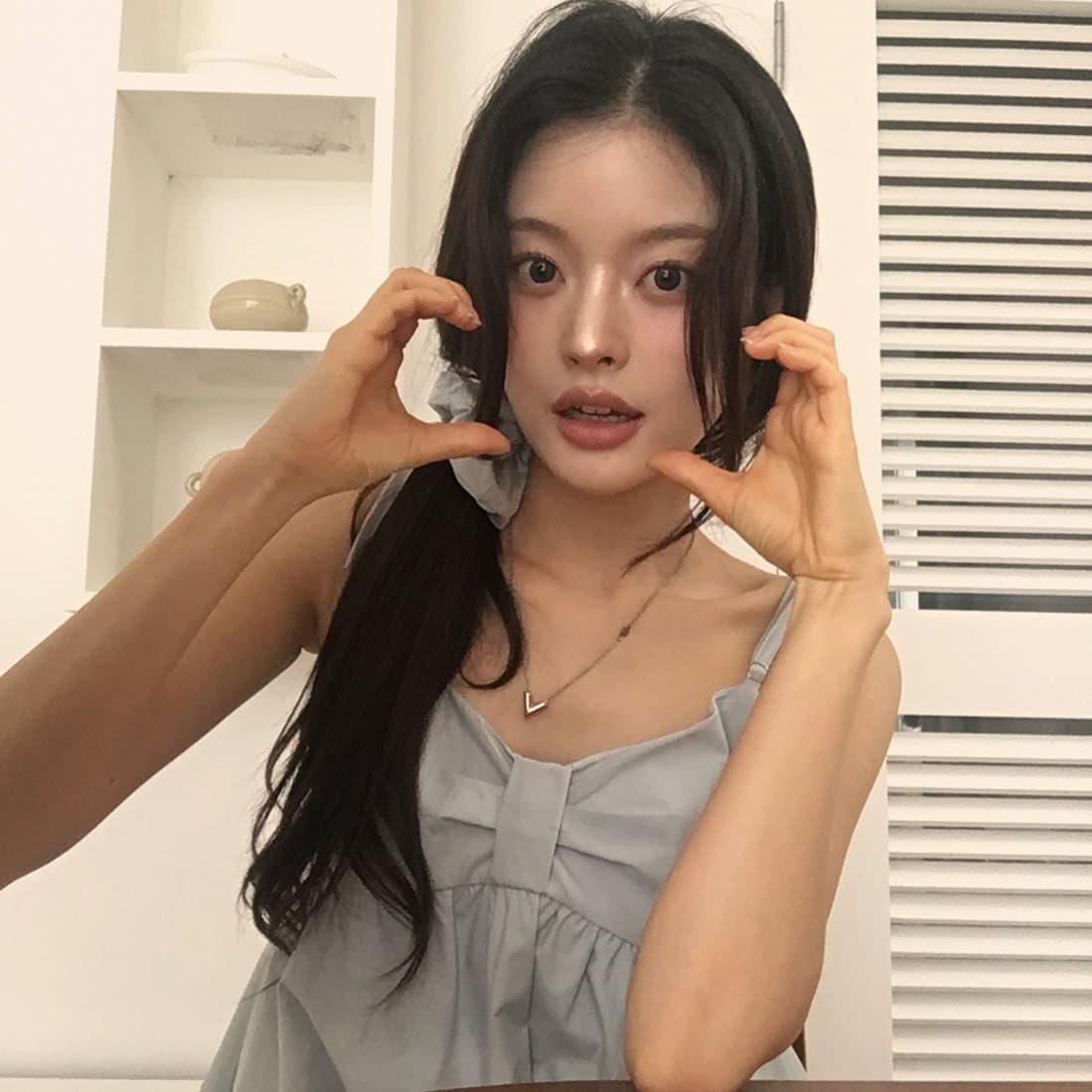 있음 선적 사이즈 업데이트 한국 chic 여름 새로운 이중층 치마 스타일 조끼 슬립 맨위 머리카락 올가미 로드 중 상세 이미지 20