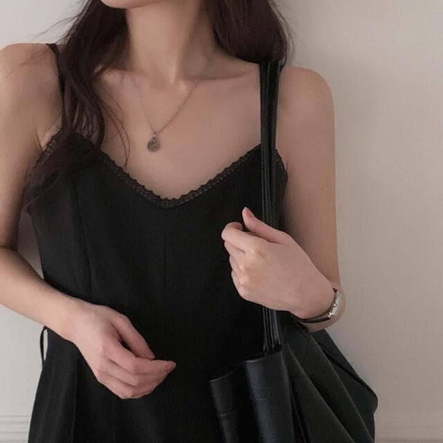 있음 선적 사이즈 업데이트 한국 chic 여름 새로운 V넥 슬립 드레스 여성 몸매 가꾸기 슬림해 보이는 인사이드 가져 가라. 롱 스커트 상세 이미지 68