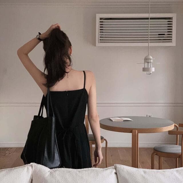 있음 선적 사이즈 업데이트 한국 chic 여름 새로운 V넥 슬립 드레스 여성 몸매 가꾸기 슬림해 보이는 인사이드 가져 가라. 롱 스커트 상세 이미지 81