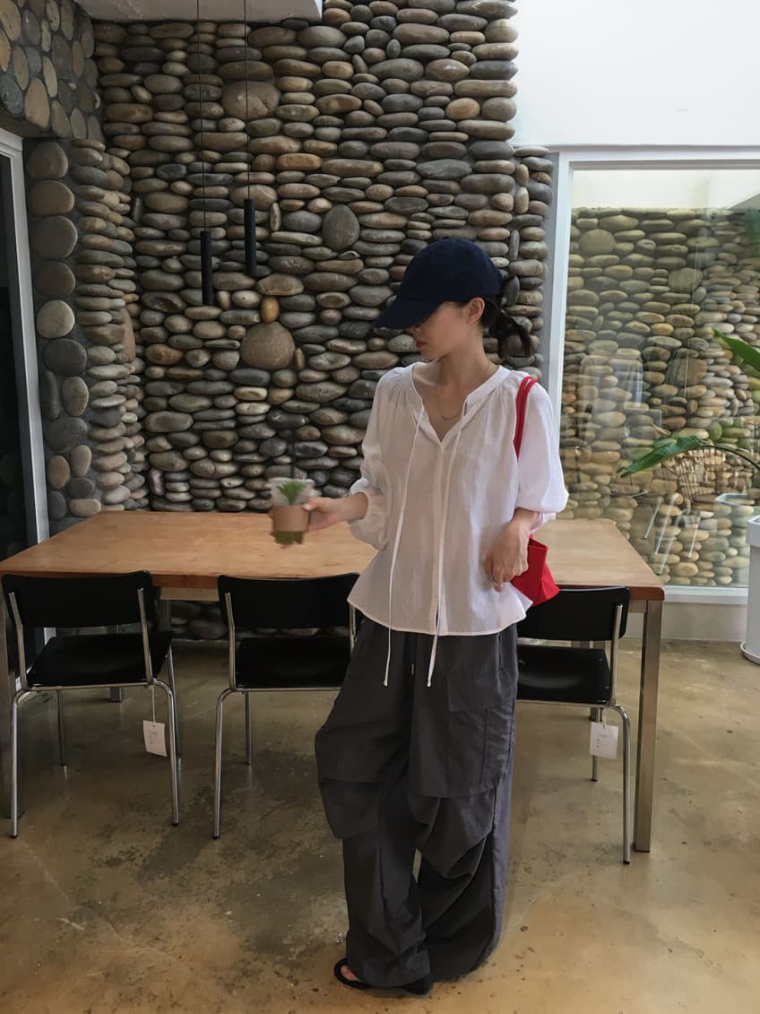 한국 chic 가을 새로운 ins 수직 곡물 리본 느긋한 루즈핏 긴팔 셔츠 상세 이미지 39