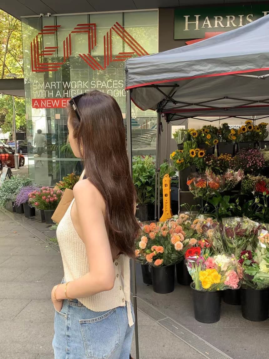 있음 선적 사이즈 업데이트 한국 chic 새로운 프랑스식 품격 행침 목 동점 백리스 니트 스웨터 여성 상세 이미지 32