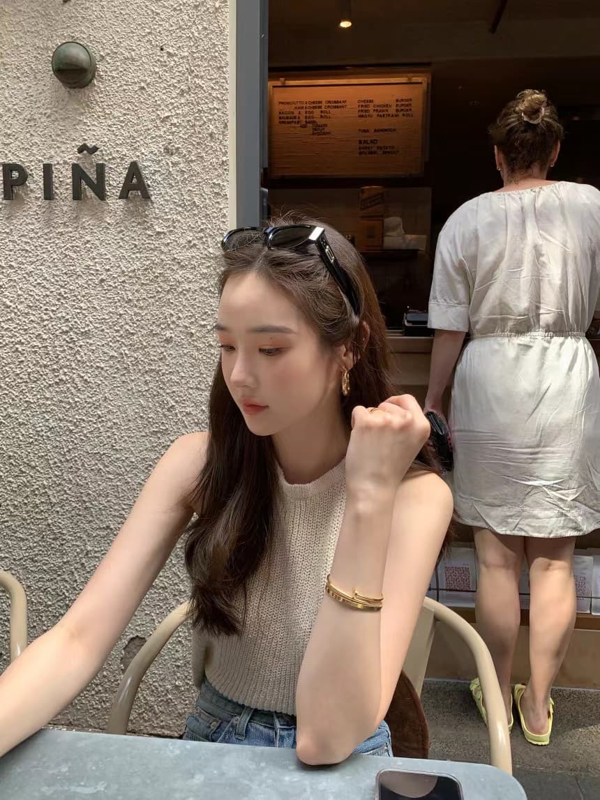 있음 선적 사이즈 업데이트 한국 chic 새로운 프랑스식 품격 행침 목 동점 백리스 니트 스웨터 여성 상세 이미지 39