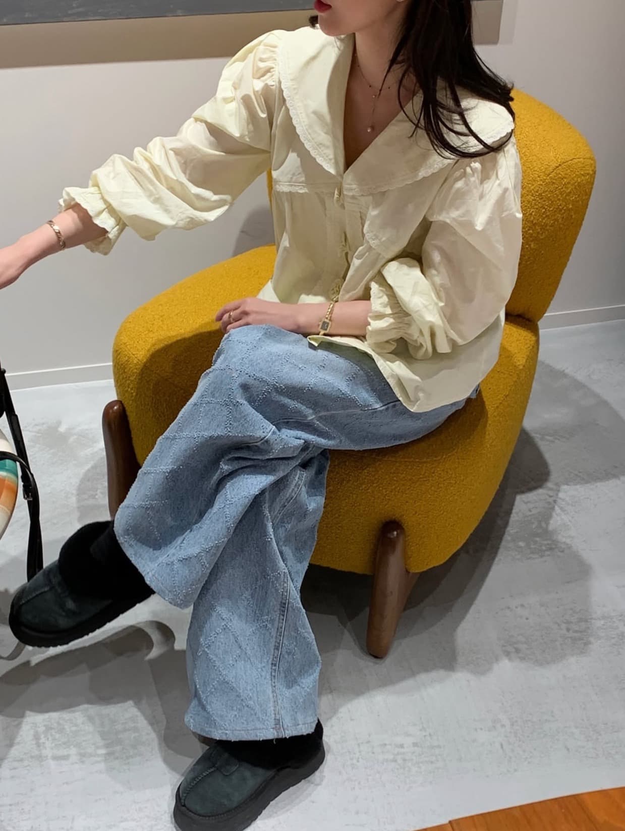 있음 선적 사이즈 업데이트 한국 chic 가을 새로운 한 부서 폴로 칼라 꽃 다용도 셔츠 상세 이미지 25