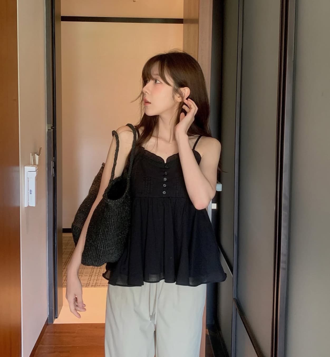 있음 선적 사이즈 업데이트 한국 chic 여름 새로운 부드러운 바람 달콤함 레이스 품격 연령 감소 캐미솔 상세 이미지 20