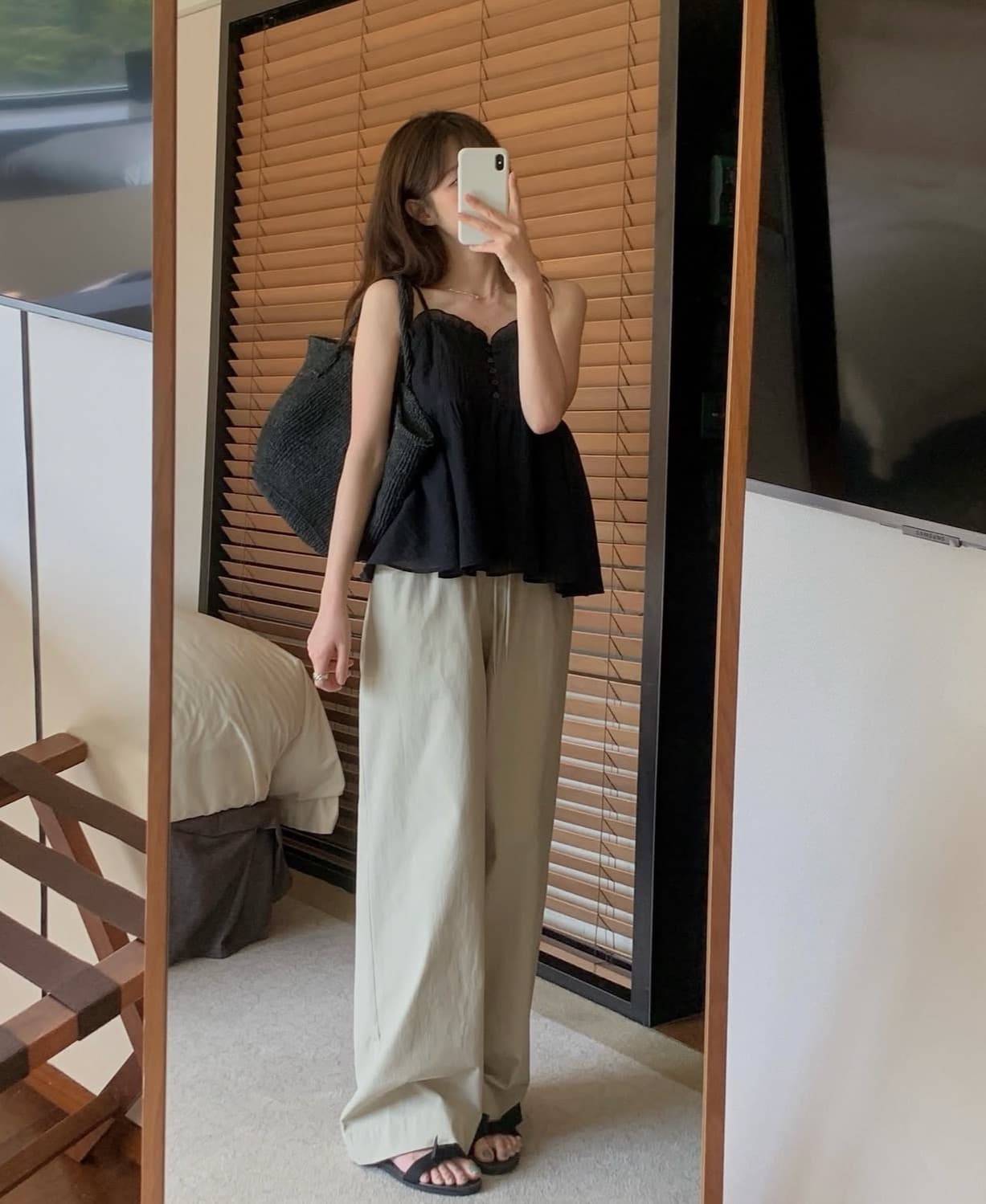 있음 선적 사이즈 업데이트 한국 chic 여름 새로운 부드러운 바람 달콤함 레이스 품격 연령 감소 캐미솔 상세 이미지 24
