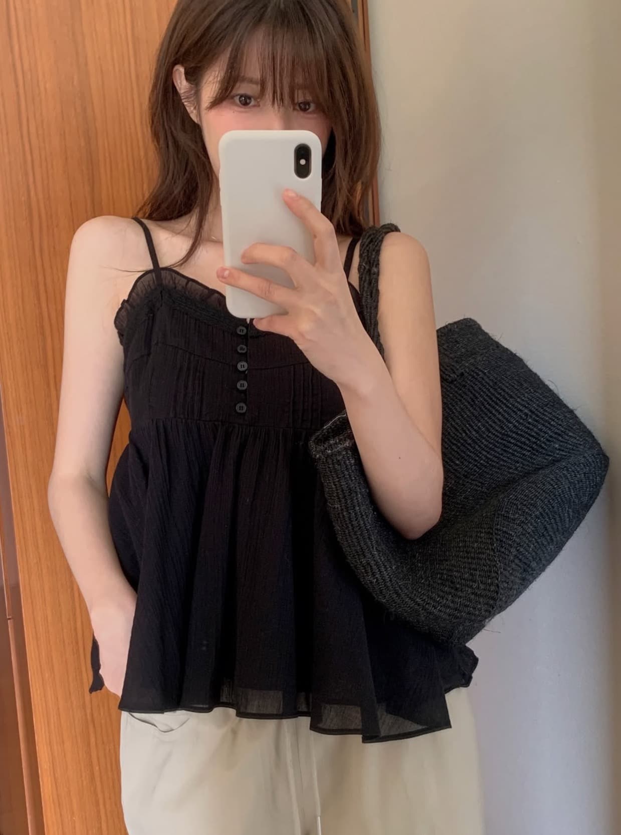 있음 선적 사이즈 업데이트 한국 chic 여름 새로운 부드러운 바람 달콤함 레이스 품격 연령 감소 캐미솔 상세 이미지 37