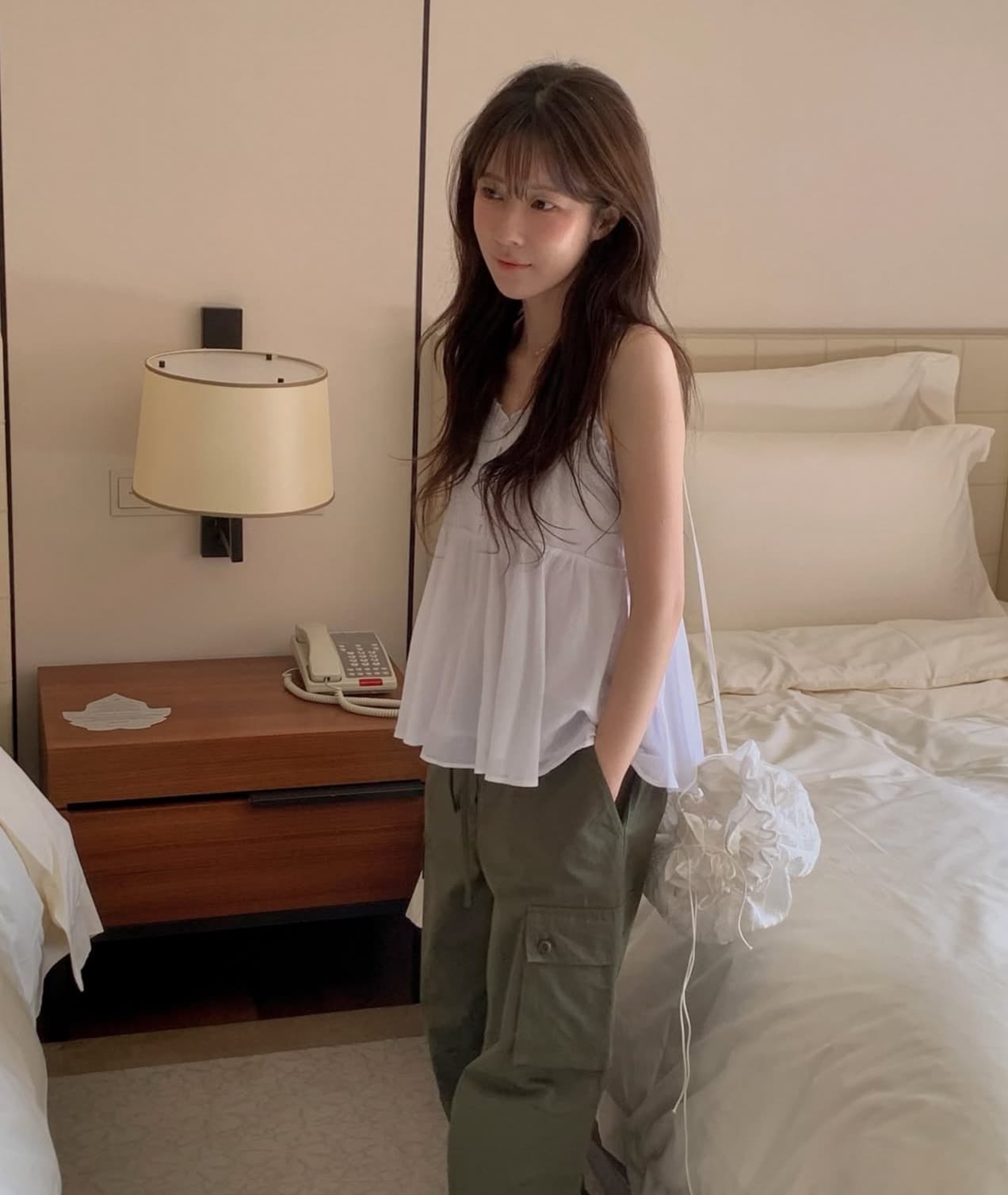 있음 선적 사이즈 업데이트 한국 chic 여름 새로운 부드러운 바람 달콤함 레이스 품격 연령 감소 캐미솔 상세 이미지 43