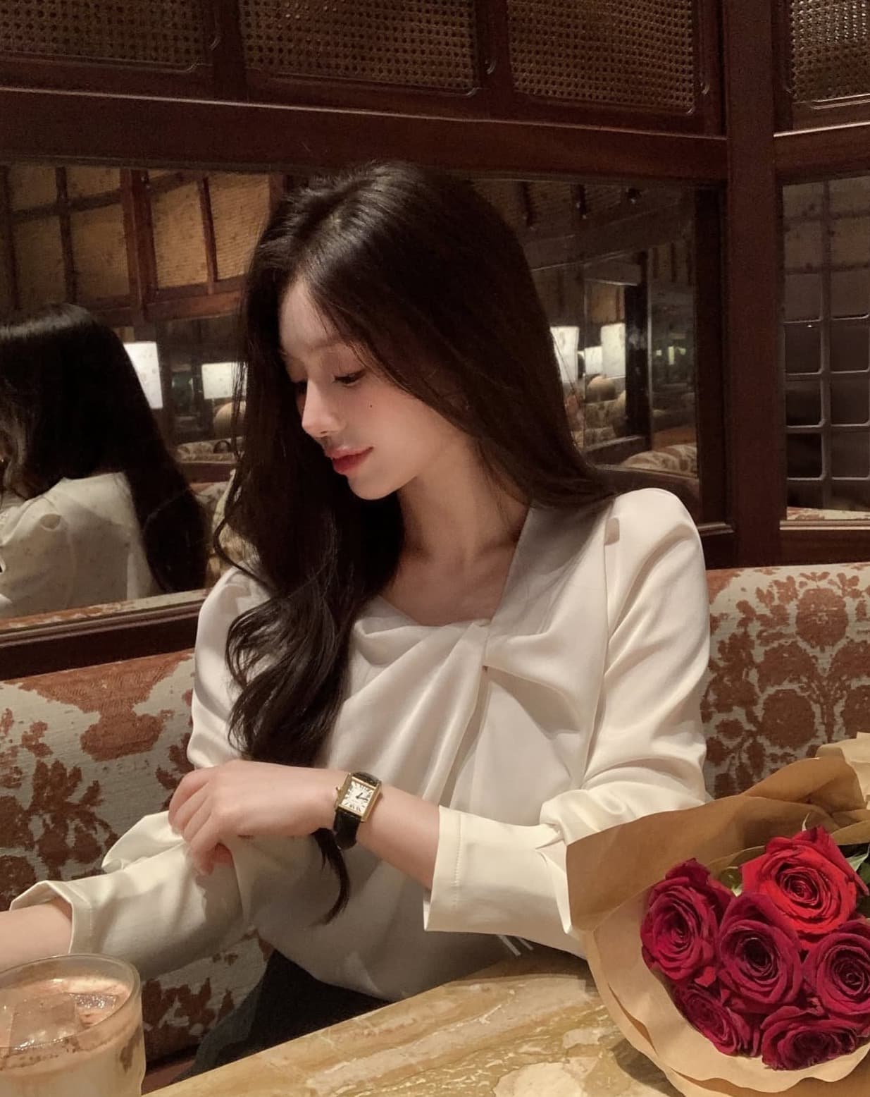 있음 선적 사이즈 업데이트 한국 chic 가을 새로운 한 부서 달콤함 주름 칼라 다용도 긴팔 셔츠 상세 이미지 3