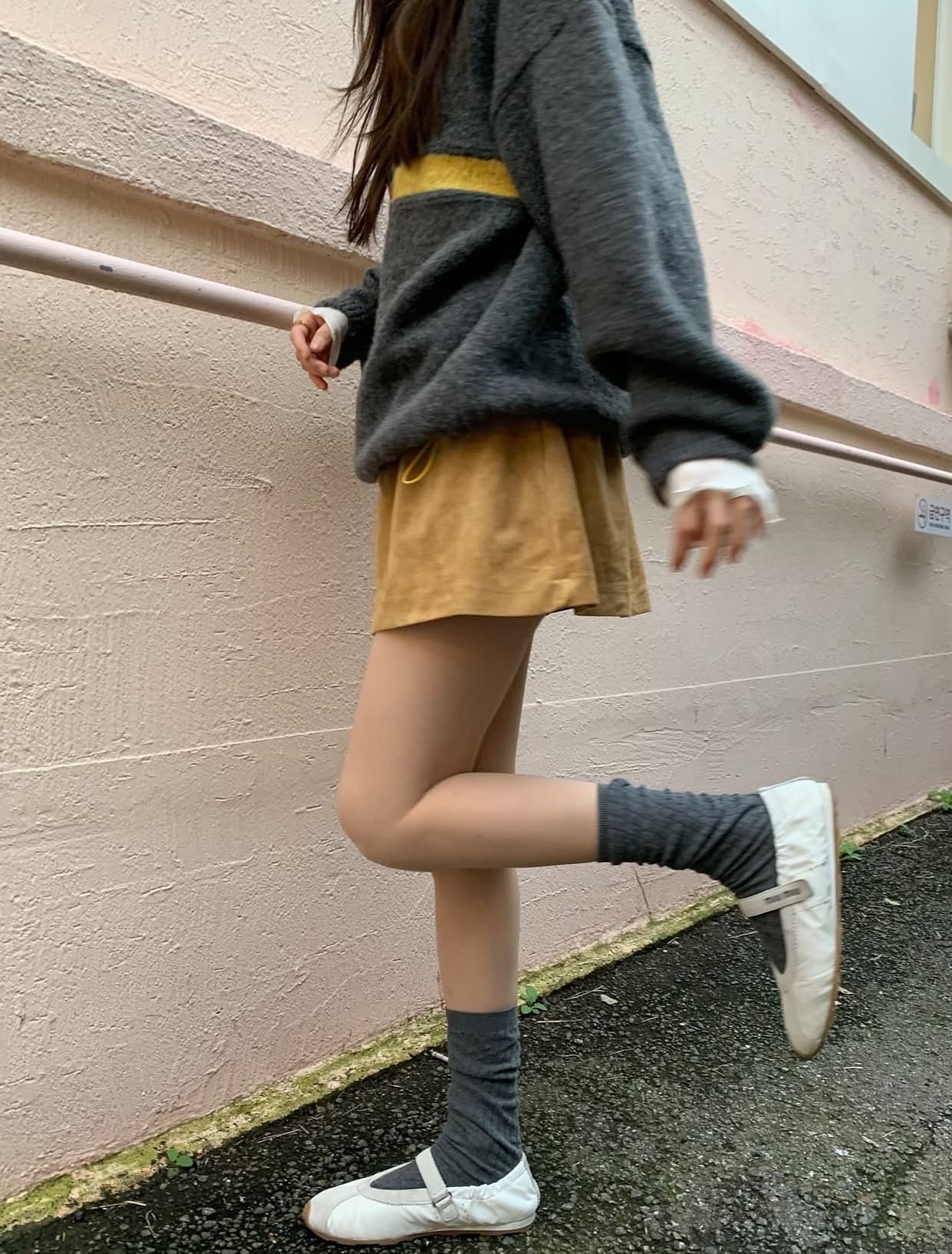 한국 chic 가을 겨울 새로운 ins 스탠드 칼라 지퍼 배색 느슨함 센스 다용도 루즈핏 긴팔 스웨터 상세 이미지 24