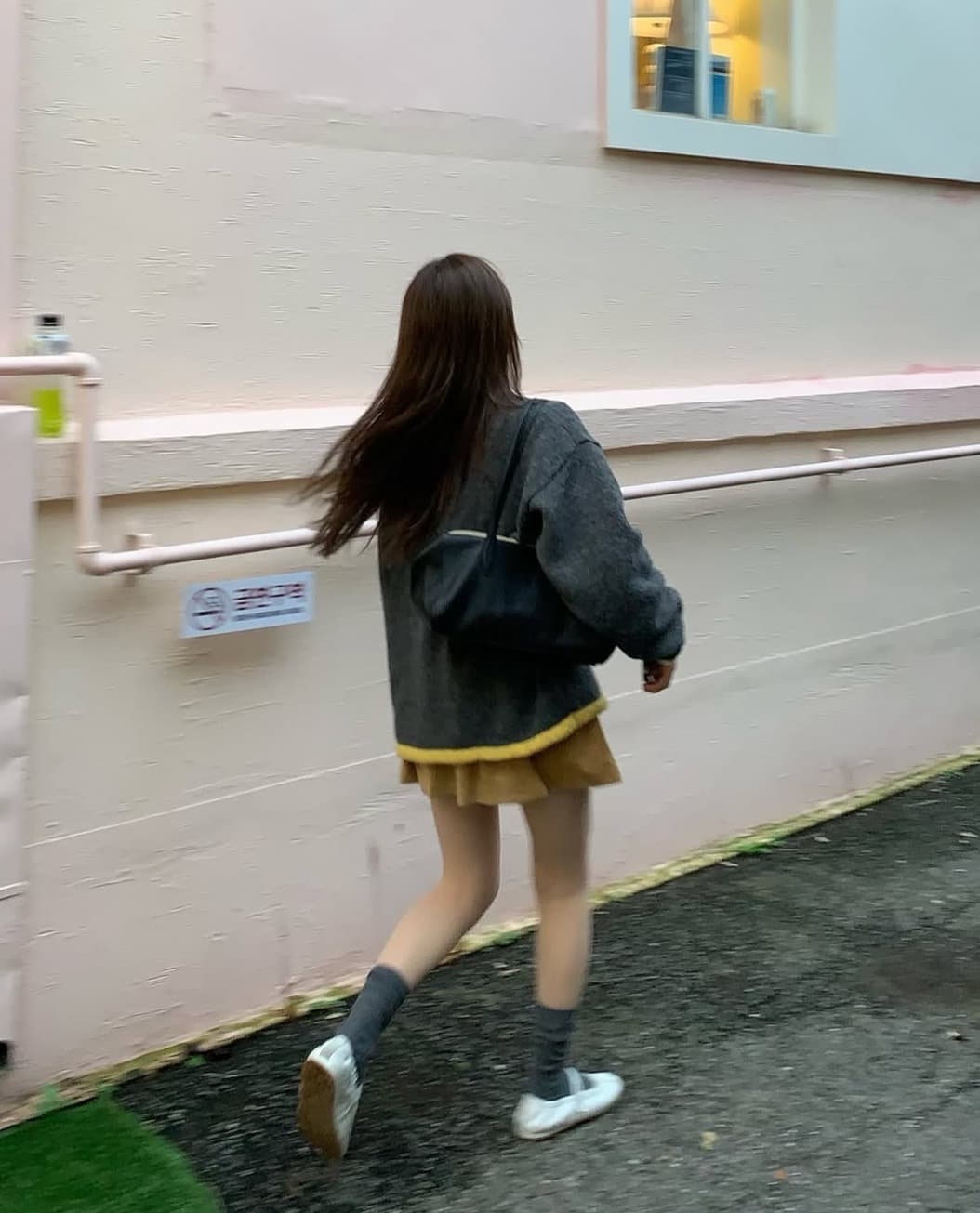 한국 chic 가을 겨울 새로운 ins 스탠드 칼라 지퍼 배색 느슨함 센스 다용도 루즈핏 긴팔 스웨터 상세 이미지 33
