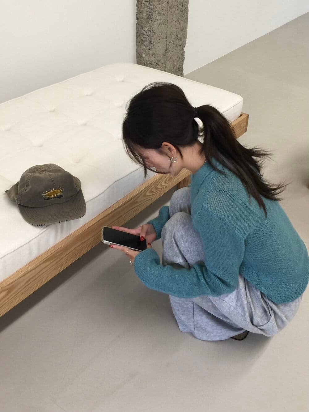 있음 선적 사이즈 업데이트 한국 chic 가을 새로운 폴로 칼라 단추 부드러운 바람 다용도 긴팔 니트 스웨터 상세 이미지 30