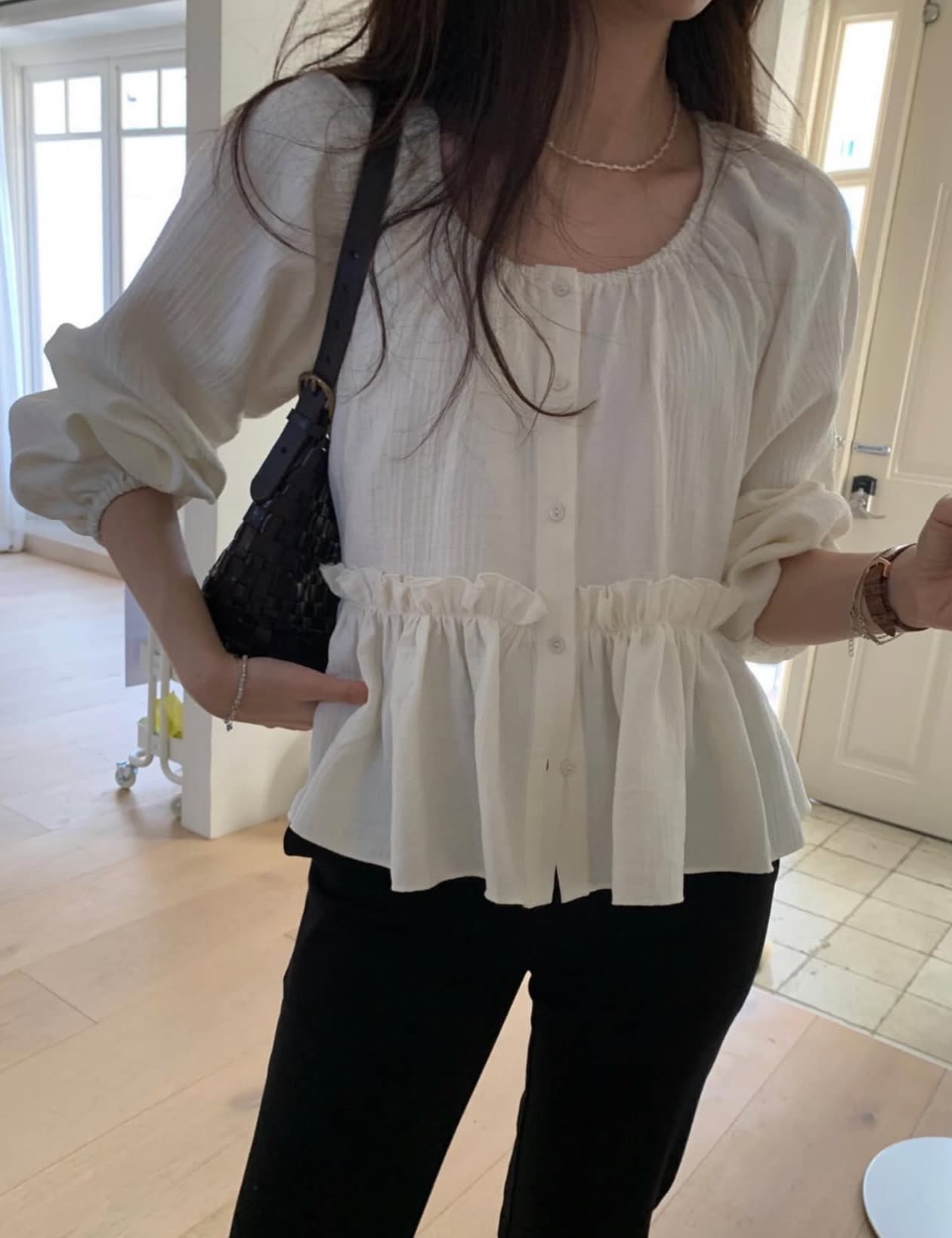 있음 선적 사이즈 업데이트 한국 chic 가을 새로운 프랑스식 품격 미니멀리즘 셔츠 상세 이미지 3