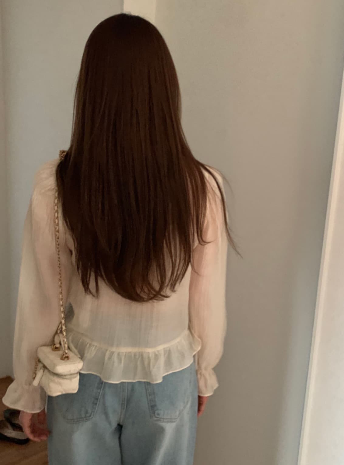 있음 선적 사이즈 업데이트 한국 chic 가을 새로운 달콤함 레이스 부드러운 바람 셔츠 상세 이미지 21