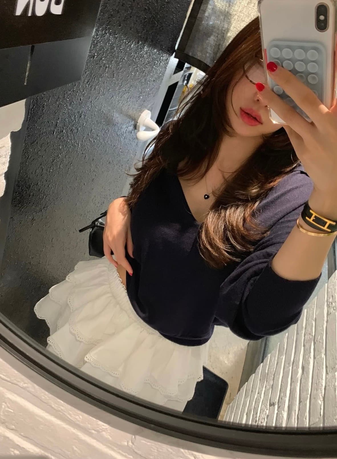 있음 선적 사이즈 업데이트 한국 chic 가을 새로운 한 부서 부드러운 바람 폴로 칼라 미니멀리즘 다용도 긴 소매 셔츠 이미지 4
