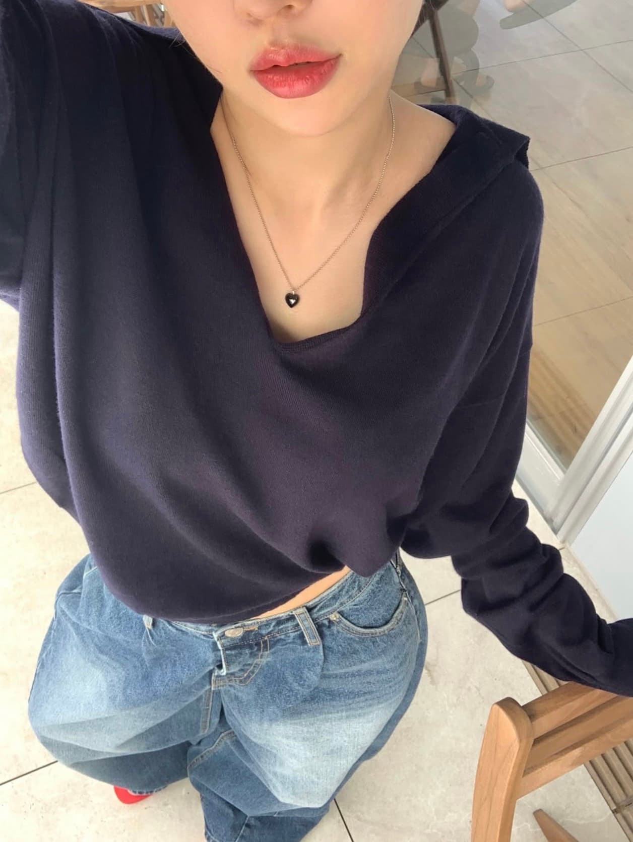 있음 선적 사이즈 업데이트 한국 chic 가을 새로운 한 부서 부드러운 바람 폴로 칼라 미니멀리즘 다용도 긴 소매 셔츠 상세 이미지 13