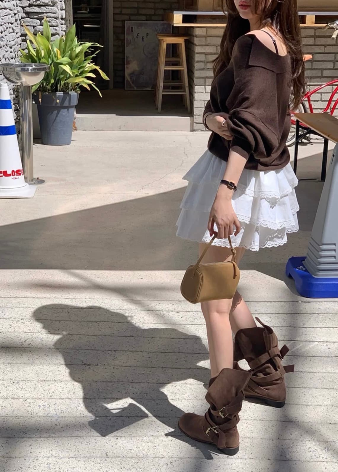 있음 선적 사이즈 업데이트 한국 chic 가을 새로운 한 부서 부드러운 바람 폴로 칼라 미니멀리즘 다용도 긴 소매 셔츠 상세 이미지 27