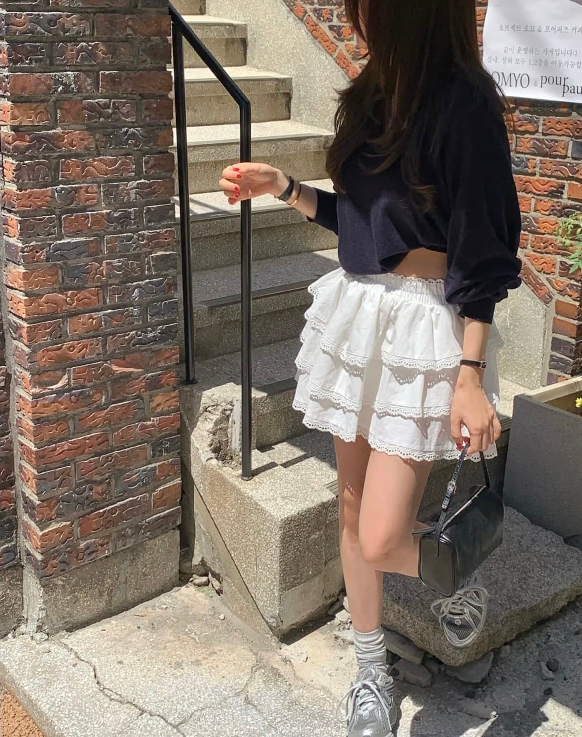 있음 선적 사이즈 업데이트 한국 chic 가을 새로운 한 부서 부드러운 바람 폴로 칼라 미니멀리즘 다용도 긴 소매 셔츠 상세 이미지 30