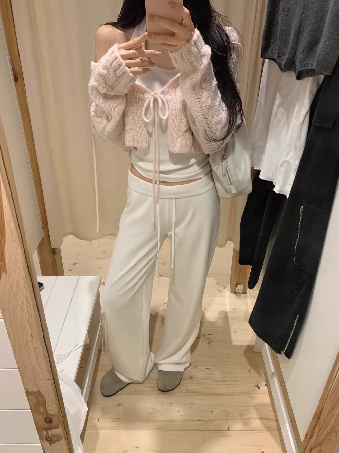 있음 선적 한국 chic 가을 새로운 ins 레이스업 숄 다용도 오픈 가디건 스웨터 코트 상세 이미지 19