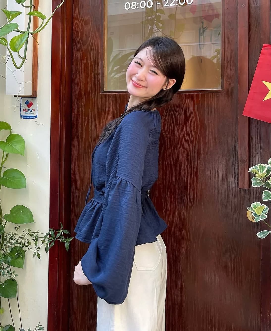 있음 선적 사이즈 업데이트 한국 chic 가을 새로운 ins 품격 레이스업 허리 수축 긴팔 셔츠 상세 이미지 6
