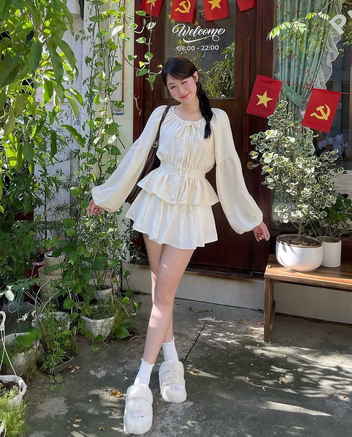 있음 선적 사이즈 업데이트 한국 chic 가을 새로운 ins 품격 레이스업 허리 수축 긴팔 셔츠 상세 이미지 9