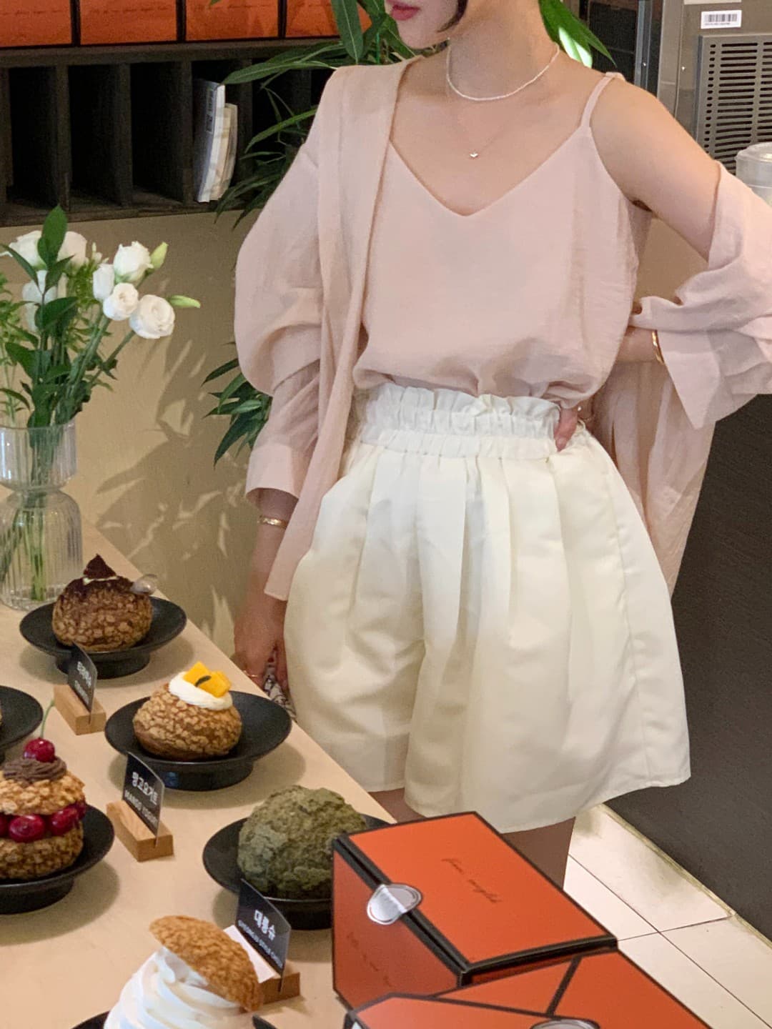 있음 선적 사이즈 업데이트 한국 chic 가을 한 부서 캐미솔 루즈핏 다용도 긴팔 셔츠 투피스 세트 상세 이미지 51