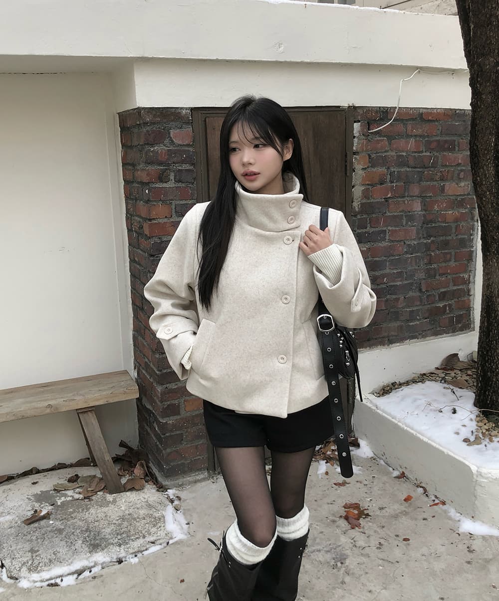 한국 chic 겨울 새로운 스탠드 칼라 플러스 면 두꺼운 단추 보온 자켓 상세 이미지 9