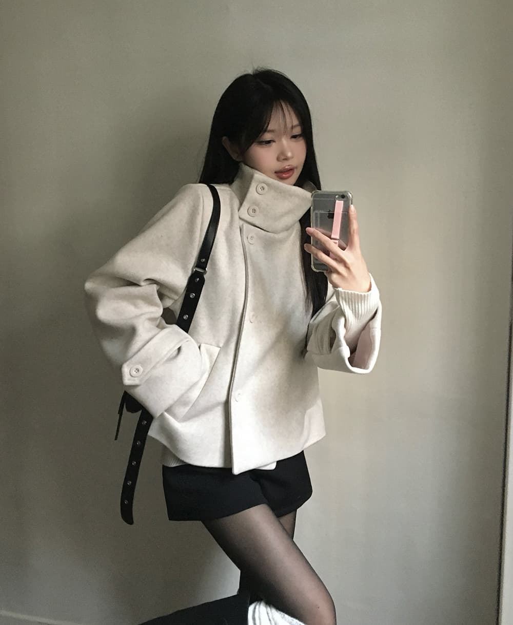 한국 chic 겨울 새로운 스탠드 칼라 플러스 면 두꺼운 단추 보온 자켓 상세 이미지 14