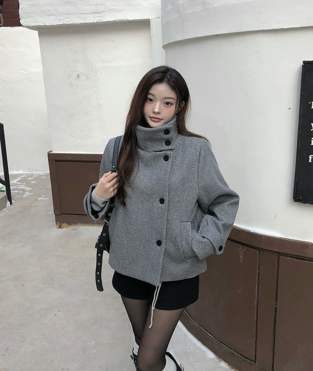 한국 chic 겨울 새로운 스탠드 칼라 플러스 면 두꺼운 단추 보온 자켓 상세 이미지 16