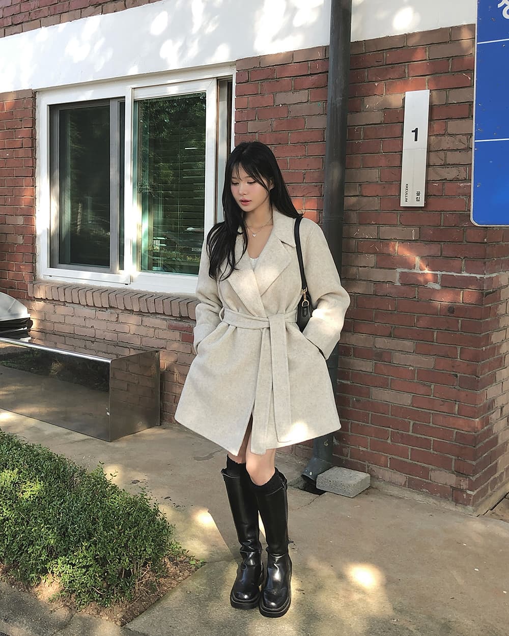 한국 chic 겨울 새로운 한 부서 레이스업 플러스 목화 외투 재킷 상세 이미지 5