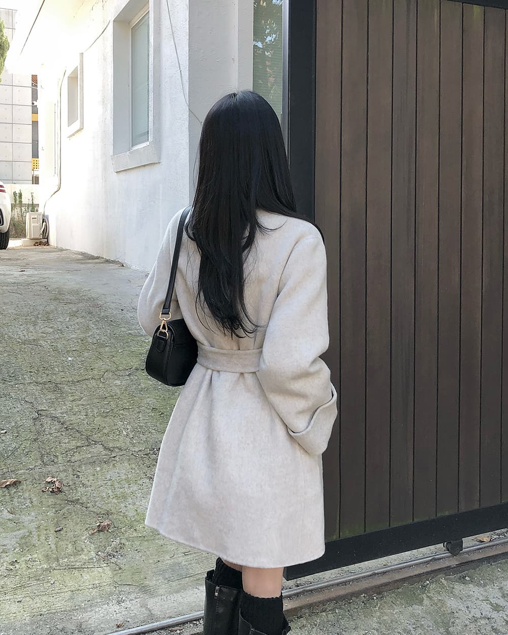 한국 chic 겨울 새로운 한 부서 레이스업 플러스 목화 외투 재킷 상세 이미지 8