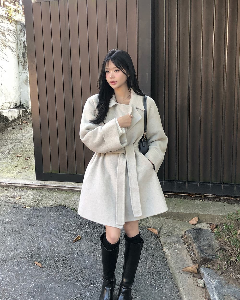 한국 chic 겨울 새로운 한 부서 레이스업 플러스 목화 외투 재킷 상세 이미지 10