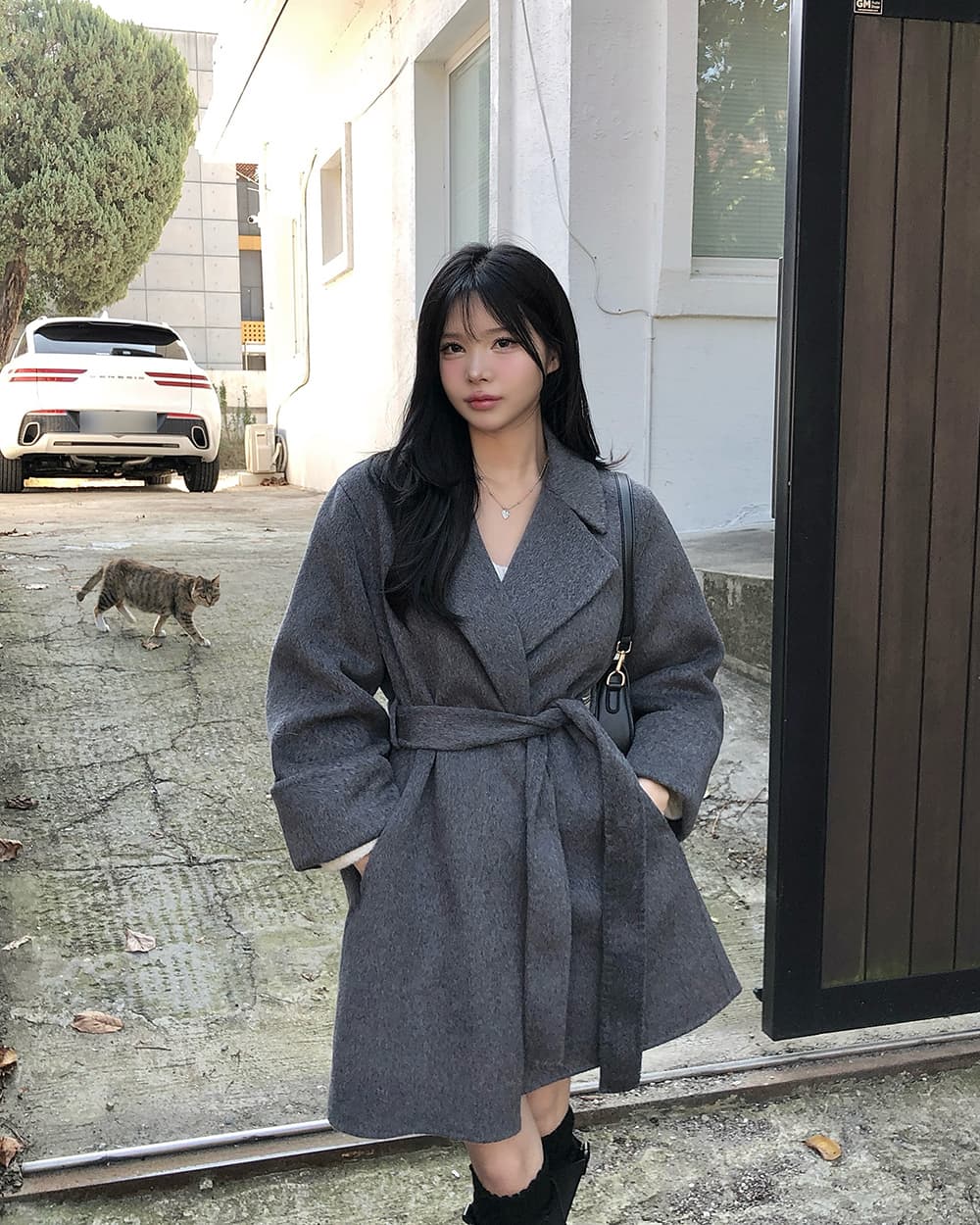 한국 chic 겨울 새로운 한 부서 레이스업 플러스 목화 외투 재킷 상세 이미지 17