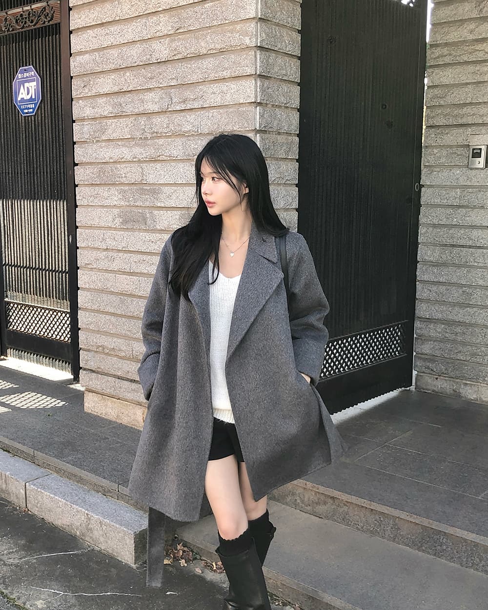 한국 chic 겨울 새로운 한 부서 레이스업 플러스 목화 외투 재킷 상세 이미지 28