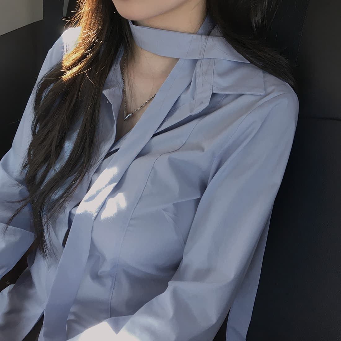 있음 선적 사이즈 업데이트 한국 chic 가을 신제품 프랑스식 행침 목 학원 스타일 슬림해 보이는 다용도 셔츠 상세 이미지 61